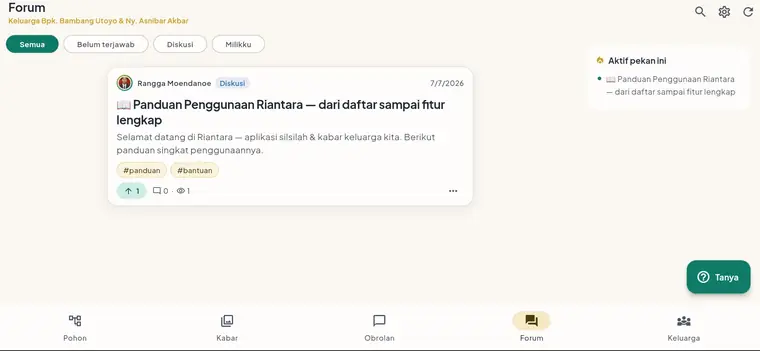 Forum tanya-jawab keluarga