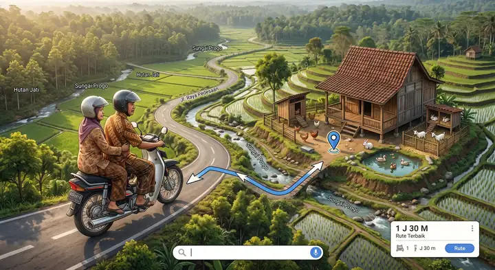 Peta lokasi anggota keluarga